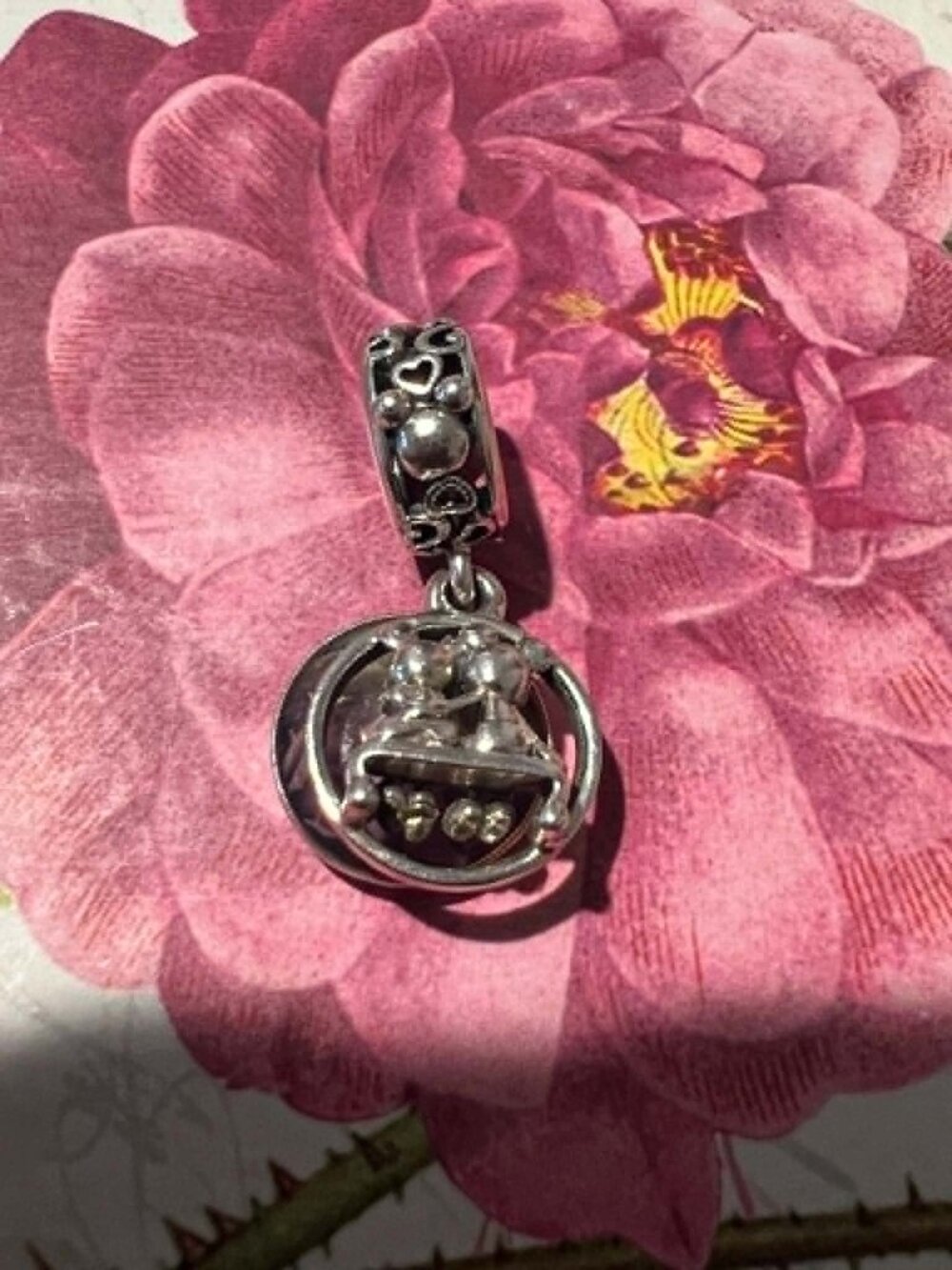 Authentic Disney Mickey & Minnie Mouse Happily Ever After Dangle #798866C01
